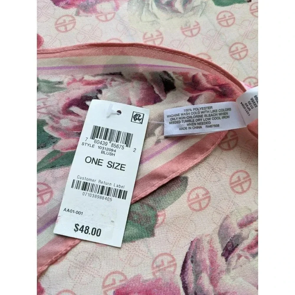 NWT Giani Bernini Women's Scarf Floral Pink (MSRP $48)
